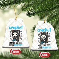 Crochet Makes Me Feel Less Murdery Ceramic Ornament Grim Reaper Cat Gift - Wonder Print Shop