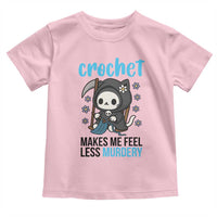 Crochet Makes Me Feel Less Murdery Toddler T Shirt Grim Reaper Cat Gift - Wonder Print Shop