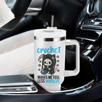 Crochet Makes Me Feel Less Murdery Tumbler With Handle Grim Reaper Cat Gift - Wonder Print Shop