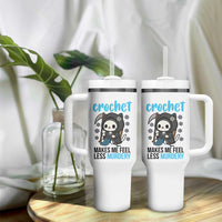 Crochet Makes Me Feel Less Murdery Tumbler With Handle Grim Reaper Cat Gift - Wonder Print Shop