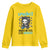 Crochet Makes Me Feel Less Murdery Youth Sweatshirt Grim Reaper Cat Gift - Wonder Print Shop