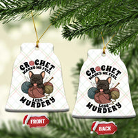 French Bulldog Ceramic Ornament Crochet Makes Me Feel Less Murdery - Wonder Print Shop