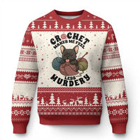 French Bulldog Ugly Christmas Sweater Crochet Makes Me Feel Less Murdery - Wonder Print Shop