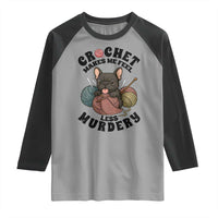 French Bulldog Raglan Shirt Crochet Makes Me Feel Less Murdery - Wonder Print Shop