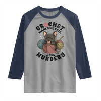 French Bulldog Raglan Shirt Crochet Makes Me Feel Less Murdery - Wonder Print Shop