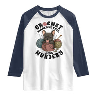 French Bulldog Raglan Shirt Crochet Makes Me Feel Less Murdery - Wonder Print Shop