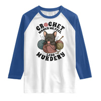 French Bulldog Raglan Shirt Crochet Makes Me Feel Less Murdery - Wonder Print Shop