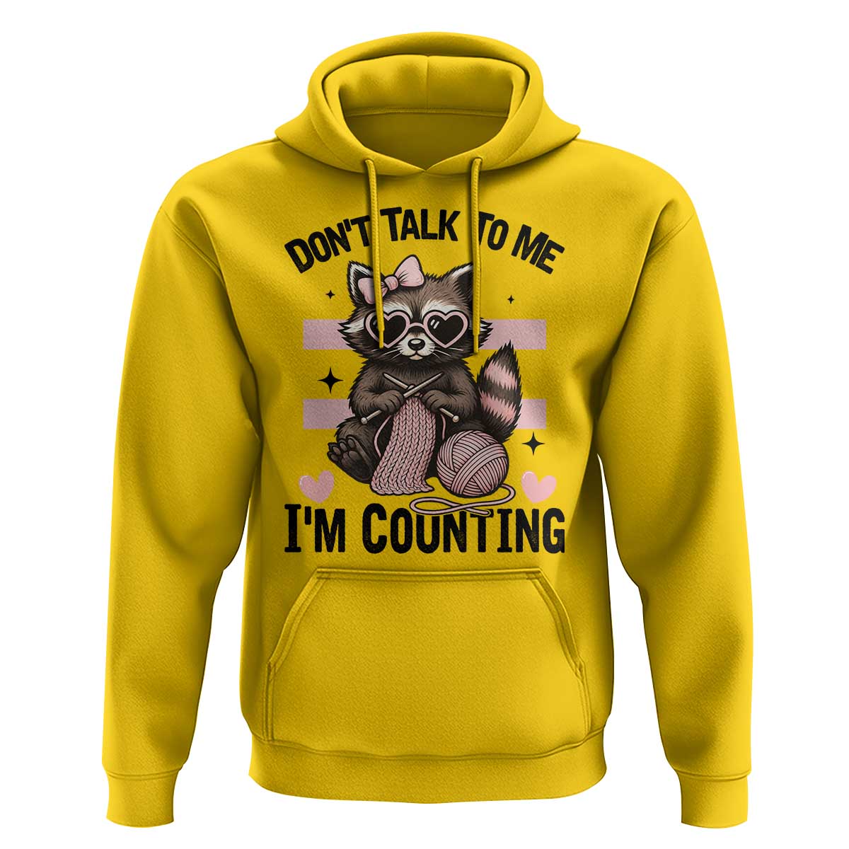 Do Not Talk To Me I Am Counting Hoodie Funny Crochet Raccoon - Wonder Print Shop