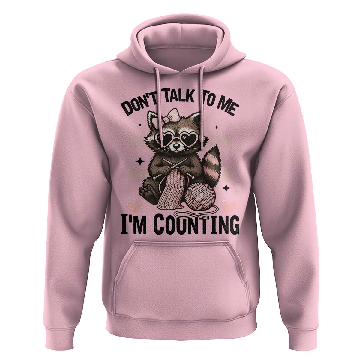 Do Not Talk To Me I Am Counting Hoodie Funny Crochet Raccoon - Wonder Print Shop