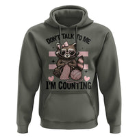 Do Not Talk To Me I Am Counting Hoodie Funny Crochet Raccoon - Wonder Print Shop