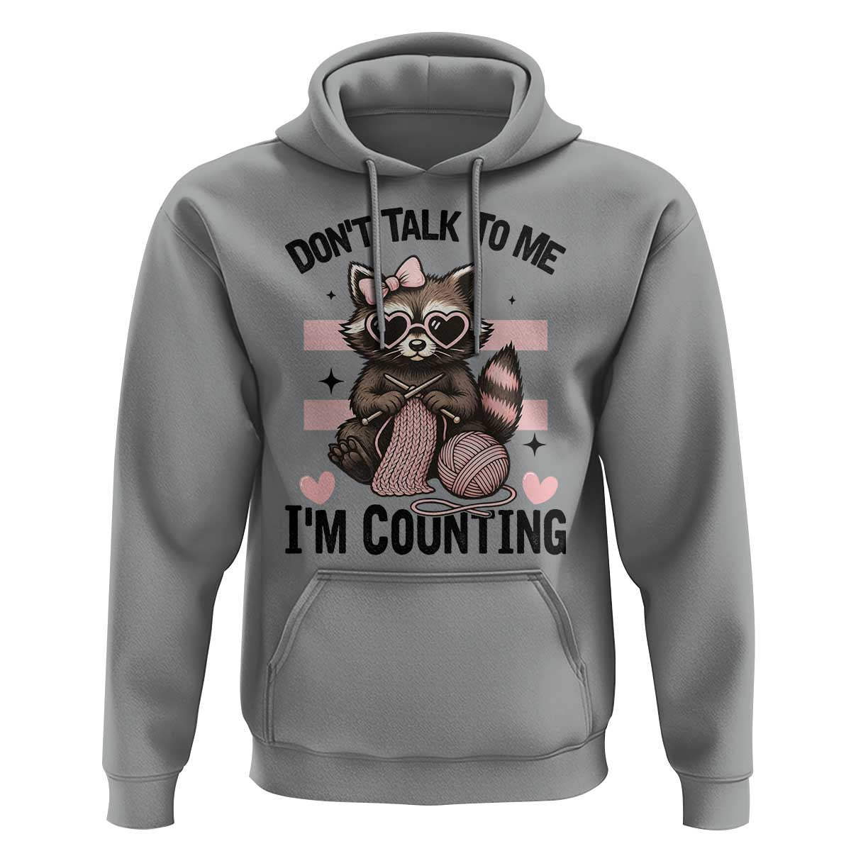 Do Not Talk To Me I Am Counting Hoodie Funny Crochet Raccoon - Wonder Print Shop