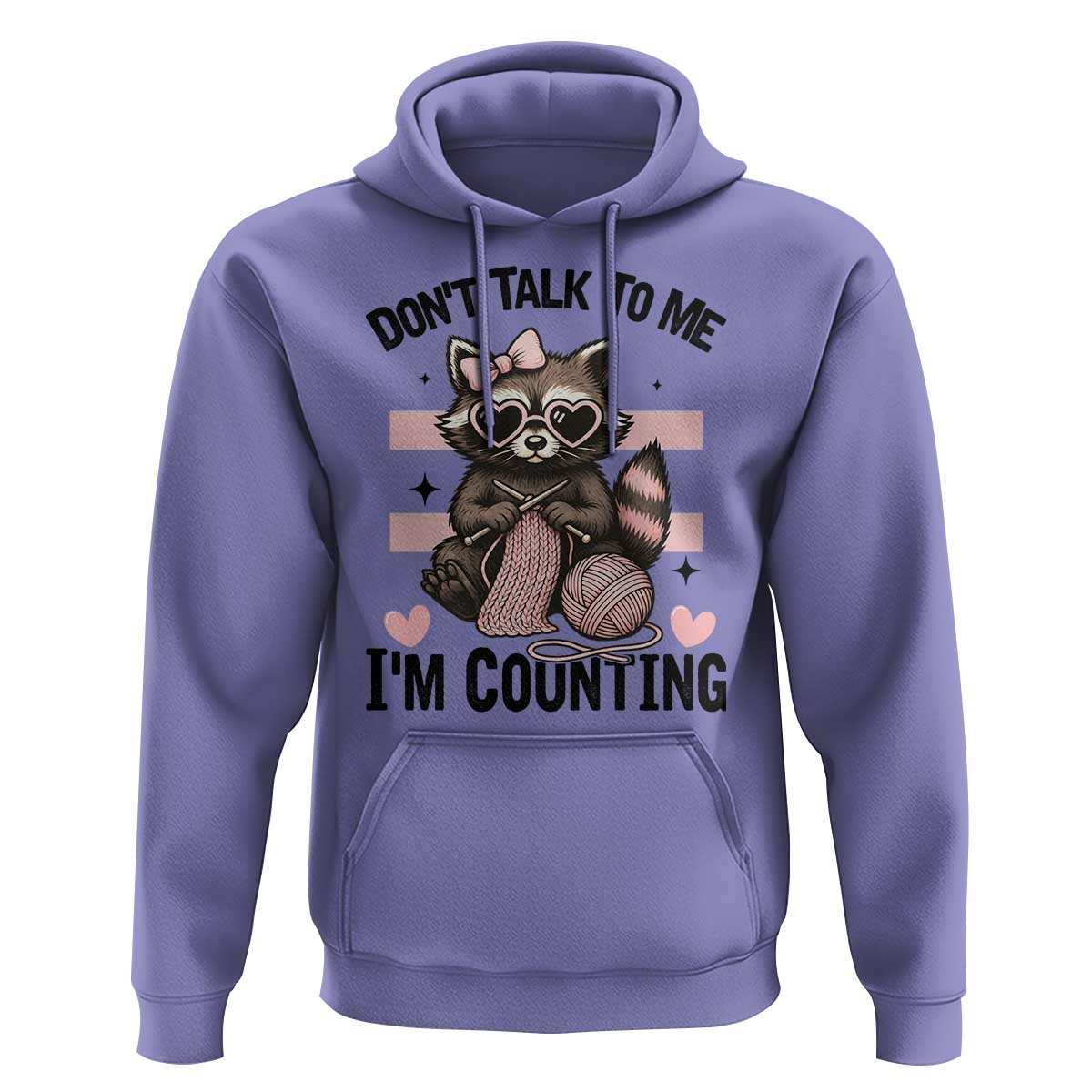 Do Not Talk To Me I Am Counting Hoodie Funny Crochet Raccoon - Wonder Print Shop