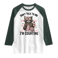 Do Not Talk To Me I Am Counting Raglan Shirt Funny Crochet Raccoon - Wonder Print Shop