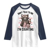 Do Not Talk To Me I Am Counting Raglan Shirt Funny Crochet Raccoon - Wonder Print Shop