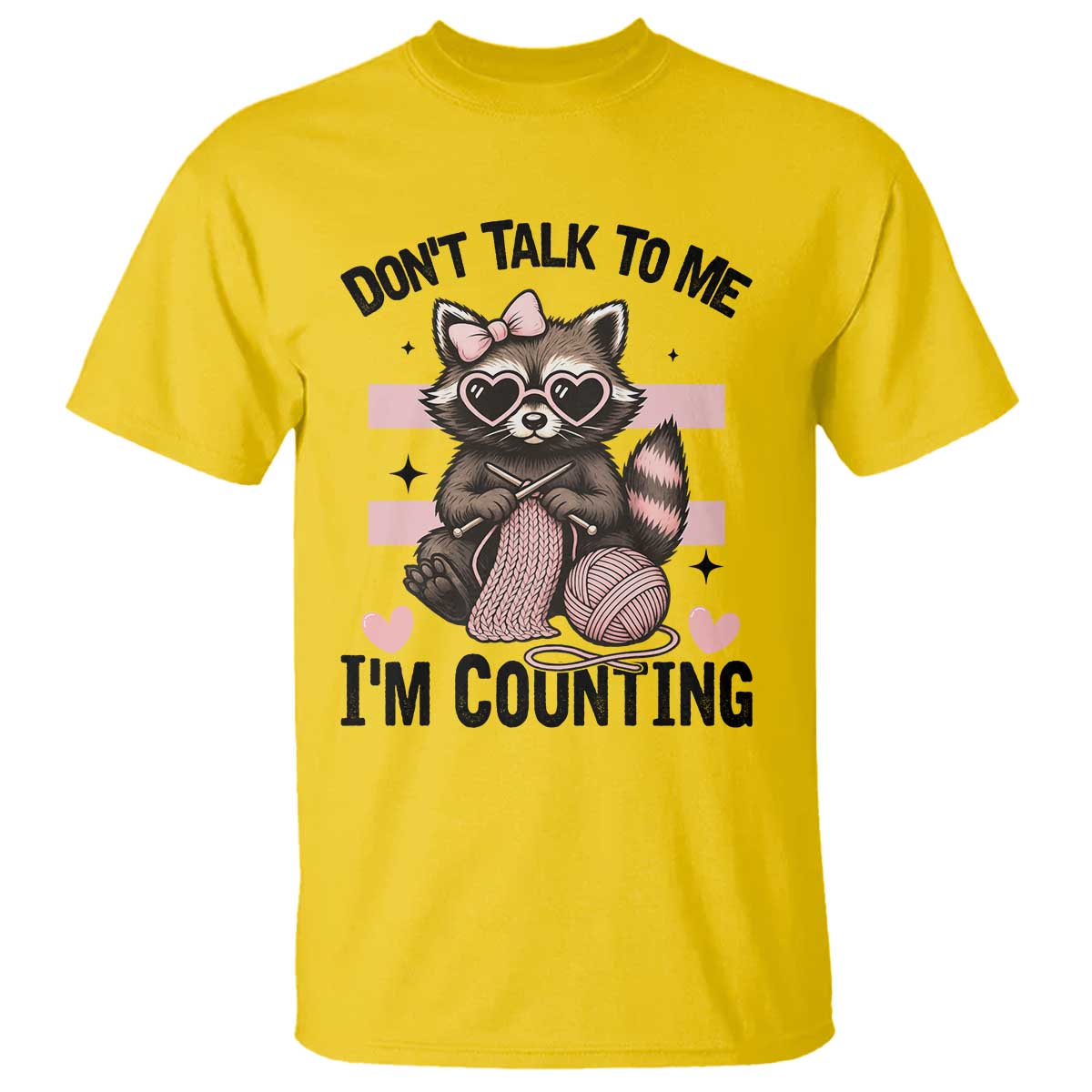 Do Not Talk To Me I Am Counting T Shirt Funny Crochet Raccoon - Wonder Print Shop
