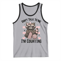 Do Not Talk To Me I Am Counting Tank Top Funny Crochet Raccoon - Wonder Print Shop