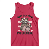 Do Not Talk To Me I Am Counting Tank Top Funny Crochet Raccoon - Wonder Print Shop
