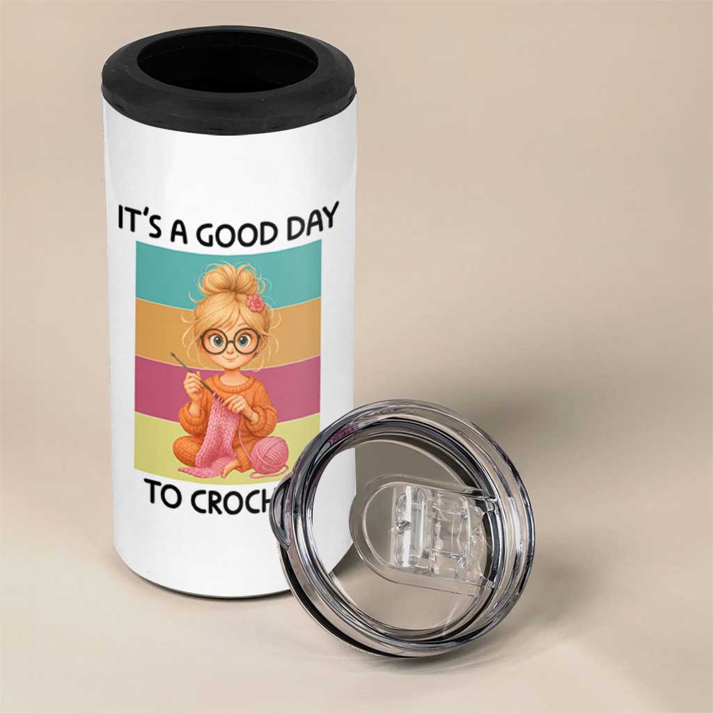 It’s A Good Day To Crochet 4 in 1 Can Cooler Tumbler Crochet Mom Gift - Wonder Print Shop