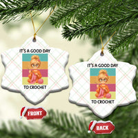 It’s A Good Day To Crochet Ceramic Ornament Crochet Mom Gift - Wonder Print Shop