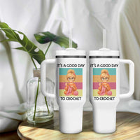 It’s A Good Day To Crochet Tumbler With Handle Crochet Mom Gift - Wonder Print Shop