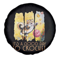 It’s A Good Day To Crochet Spare Tire Cover Cute Cat Chasing Yarn - Wonder Print Shop