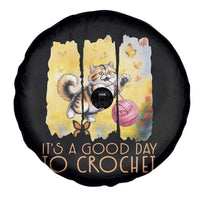 It’s A Good Day To Crochet Spare Tire Cover Cute Cat Chasing Yarn - Wonder Print Shop