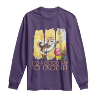 It’s A Good Day To Crochet Long Sleeve Shirt Cute Cat Chasing Yarn - Wonder Print Shop