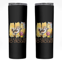 It’s A Good Day To Crochet Skinny Tumbler Cute Cat Chasing Yarn - Wonder Print Shop
