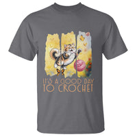 It’s A Good Day To Crochet T Shirt Cute Cat Chasing Yarn - Wonder Print Shop