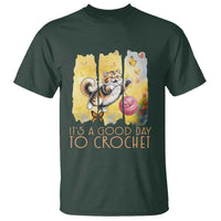 It’s A Good Day To Crochet T Shirt Cute Cat Chasing Yarn - Wonder Print Shop