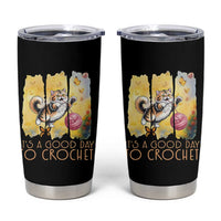 It’s A Good Day To Crochet Tumbler Cup Cute Cat Chasing Yarn - Wonder Print Shop