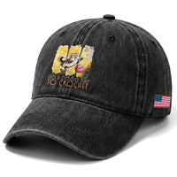 It’s A Good Day To Crochet Washed Cotton Baseball Cap Cute Cat Chasing Yarn
