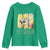 It’s A Good Day To Crochet Youth Sweatshirt Cute Cat Chasing Yarn - Wonder Print Shop