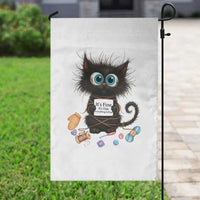 Funny Cat Crochet Lover Garden Flag Its Fine I am Fine Everything Is Fine - Wonder Print Shop