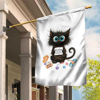Funny Cat Crochet Lover Garden Flag Its Fine I am Fine Everything Is Fine - Wonder Print Shop
