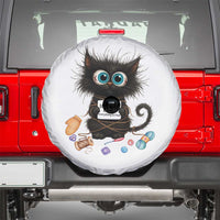 Funny Cat Crochet Lover Spare Tire Cover Its Fine I am Fine Everything Is Fine - Wonder Print Shop