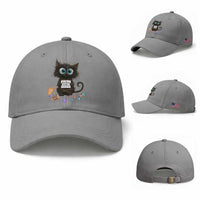Funny Cat Crochet Lover Baseball Cap Its Fine I am Fine Everything Is Fine