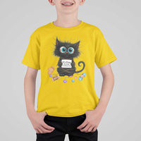 Funny Cat Crochet Lover T Shirt For Kid Its Fine I am Fine Everything Is Fine - Wonder Print Shop