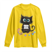 Funny Cat Crochet Lover Long Sleeve Shirt Its Fine I am Fine Everything Is Fine - Wonder Print Shop