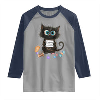 Funny Cat Crochet Lover Raglan Shirt Its Fine I am Fine Everything Is Fine - Wonder Print Shop