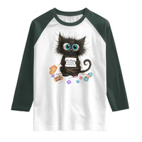 Funny Cat Crochet Lover Raglan Shirt Its Fine I am Fine Everything Is Fine - Wonder Print Shop
