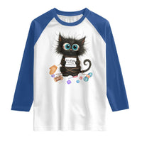 Funny Cat Crochet Lover Raglan Shirt Its Fine I am Fine Everything Is Fine - Wonder Print Shop