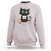 Funny Cat Crochet Lover Sweatshirt Its Fine I am Fine Everything Is Fine - Wonder Print Shop