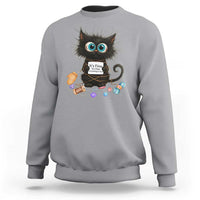 Funny Cat Crochet Lover Sweatshirt Its Fine I am Fine Everything Is Fine - Wonder Print Shop
