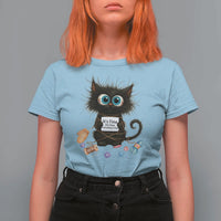 Funny Cat Crochet Lover T Shirt For Women Its Fine I am Fine Everything Is Fine - Wonder Print Shop