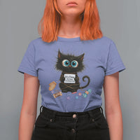 Funny Cat Crochet Lover T Shirt For Women Its Fine I am Fine Everything Is Fine - Wonder Print Shop