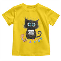 Funny Cat Crochet Lover Toddler T Shirt Its Fine I am Fine Everything Is Fine - Wonder Print Shop
