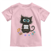 Funny Cat Crochet Lover Toddler T Shirt Its Fine I am Fine Everything Is Fine - Wonder Print Shop