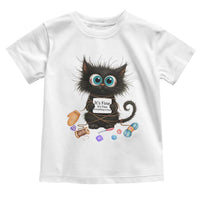 Funny Cat Crochet Lover Toddler T Shirt Its Fine I am Fine Everything Is Fine - Wonder Print Shop