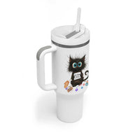 Funny Cat Crochet Lover Tumbler With Handle Its Fine I am Fine Everything Is Fine - Wonder Print Shop
